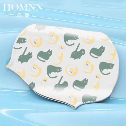 HOMNN硅胶泳帽防水舒适