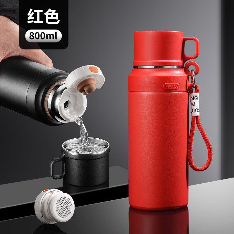 大容量保温杯1000ml男士商务便携可泡茶304不锈钢保温杯定制lSD41