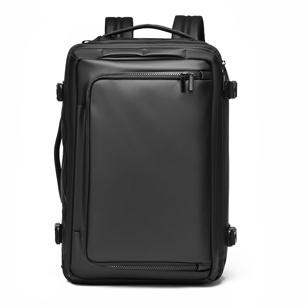 商务双肩包男大容量多功能可隐藏肩带电脑包出差上班通勤旅行hb91