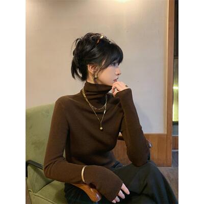 软糯羊毛衫女高领冬季打