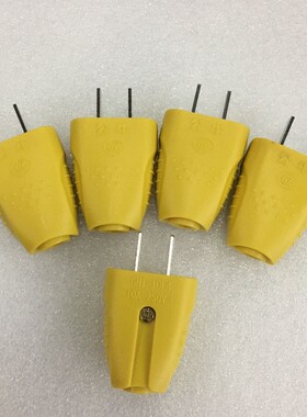 公牛两脚摔不烂插头不带线10L4整盒20个两极接线工业工程2500W10A