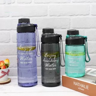 乐扣乐扣运动大容量水杯带茶隔便携塑料情侣学生户外提绳商务杯子