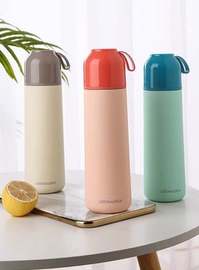 乐扣乐扣保温杯女男士304不锈钢学生大容量水杯子便携简约暖水壶