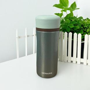 乐扣乐扣保温杯男士 简约带滤网保冷车载杯宝石不锈钢便携杯LHC133