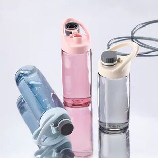 微瑕疵乐扣乐扣塑料水杯便携式 大容量男女直饮杯三爪鱼运动杯子