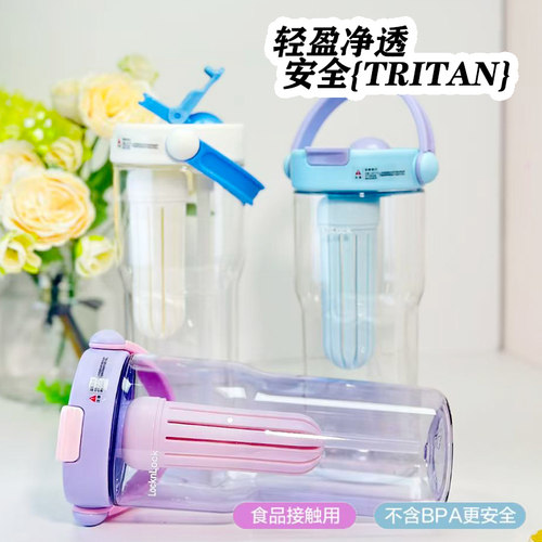乐扣乐扣吸管水杯塑料Tritan便携