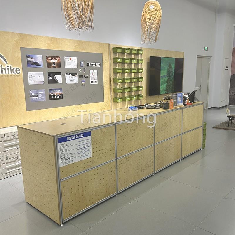 定制咖啡店海洋板收银台中