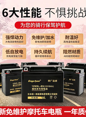 统一摩托车电瓶12v125豪爵踏板车