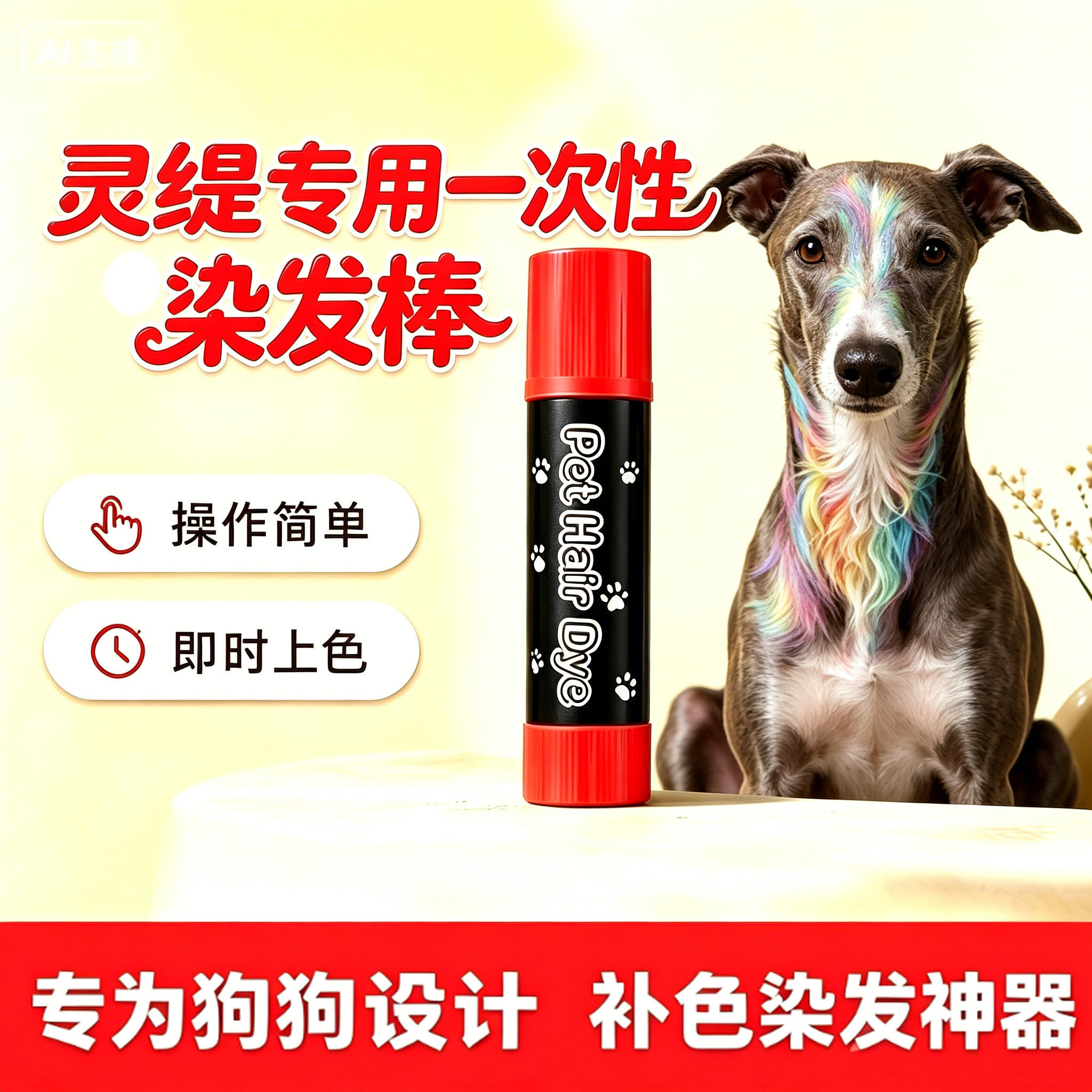 灵缇专用狗狗毛发染色剂宠物染发剂小狗染毛膏美毛染发膏美容染色
