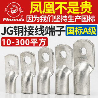 凤凰JG10/16/25/35/50/70/120/150/185/240接线端子铜鼻子铜接头