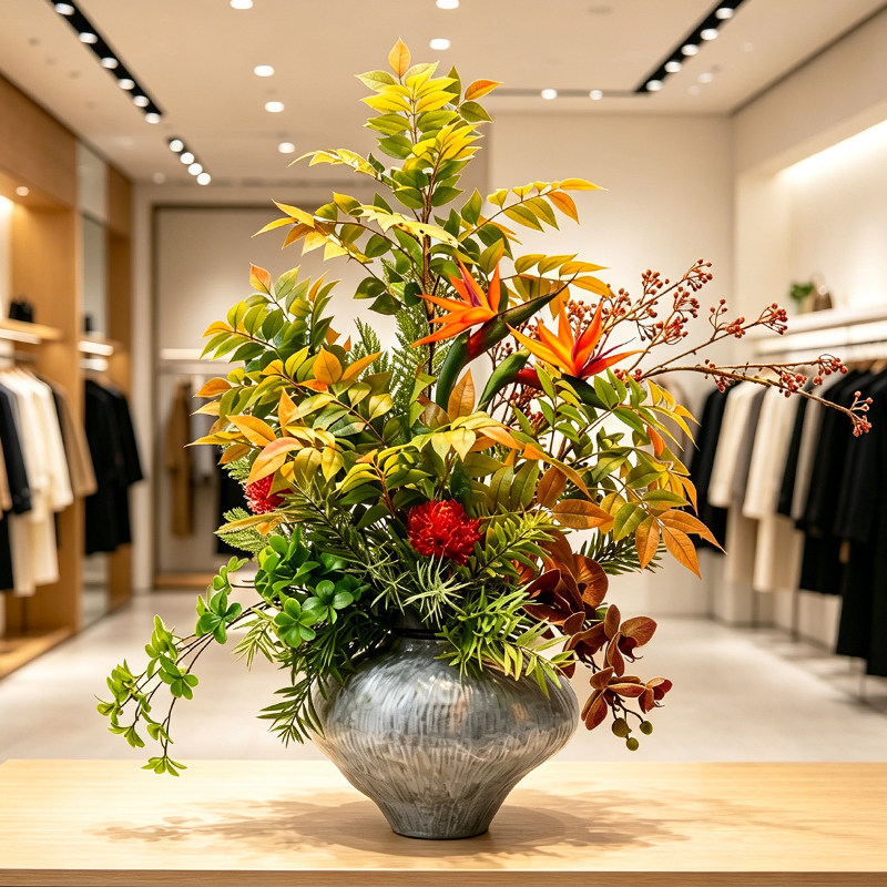 诧寂风插花女装店桌面装饰摆件花束家居客厅酒店前台会所摆设假花图片