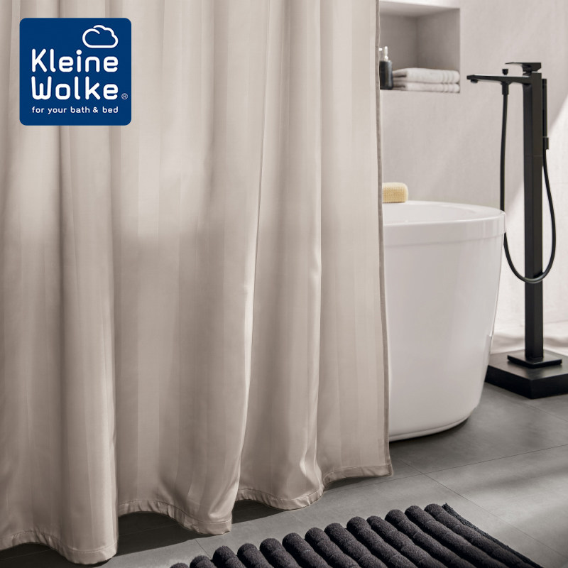 Kleine Wolke德国原装进口简约涤纶浴帘卫生间隔断帘子免打孔窗帘