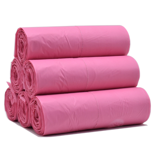 粉色全生物降解垃圾袋加厚家用手提式环保袋厨余出口AS4736厂家店