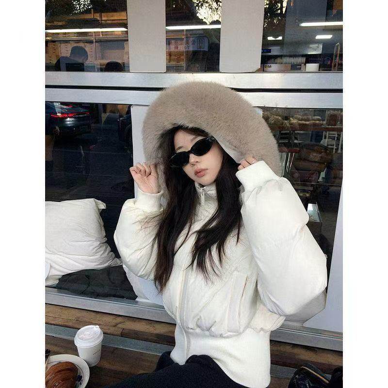 【加绒】冬季2026年显瘦新款毛领连帽棉衣收腰加厚短款棉衣女外套,女装/女士精品,棉衣/棉服,淘宝优惠券,粉丝福利购,淘宝优惠卷