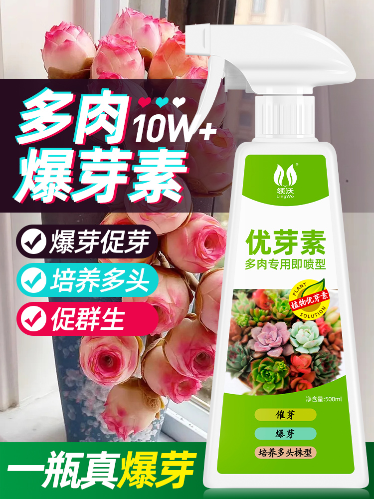 领沃优芽素多肉专用营养液肥料爆芽素促多头测芽细胞分裂素增色