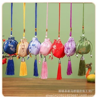 端午节香包香囊空袋驱蚊随身童装梅花挂件新中式圆形小龙纹香包