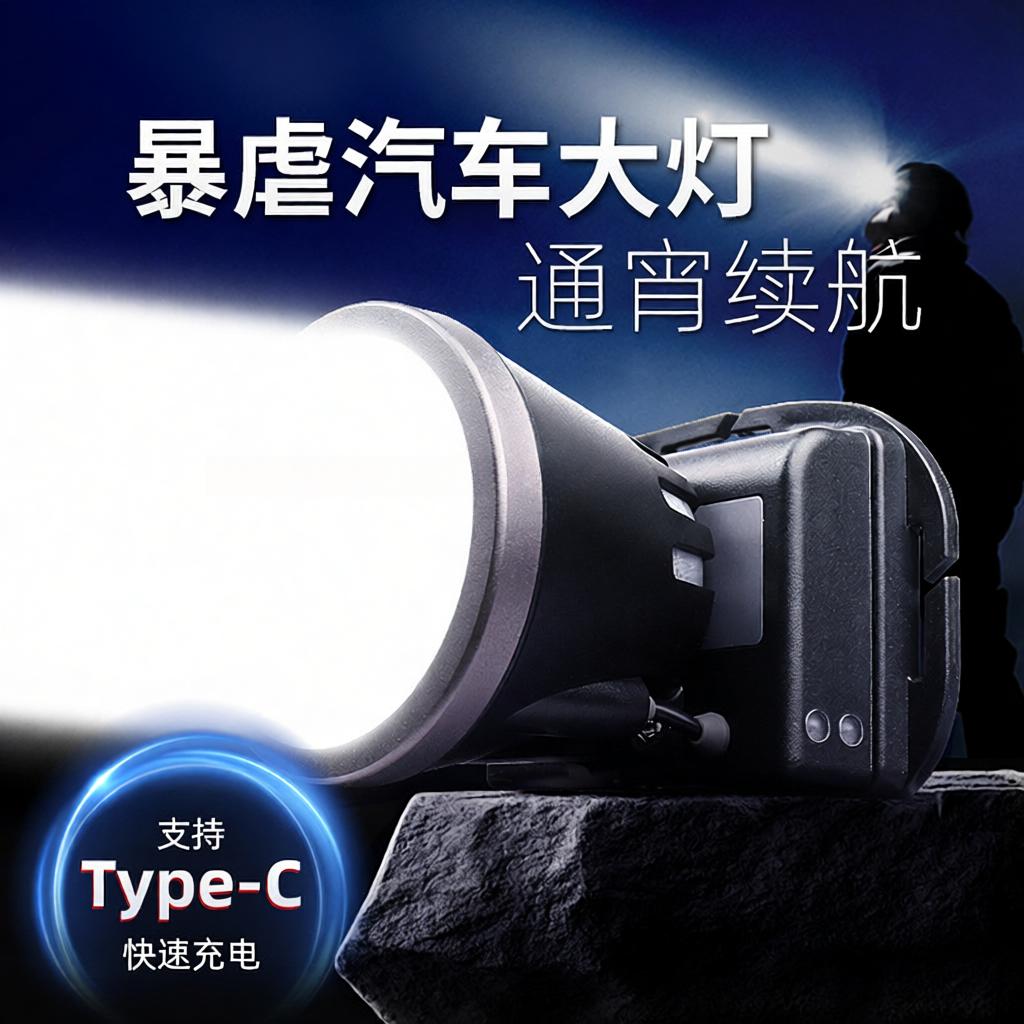 雅尼726头灯强光充电超亮头戴式图片
