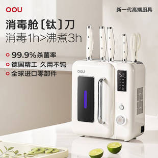 OOU全套刀具消毒机家用菜刀烘干一体机厨师刀套装水果刀杀菌刀架