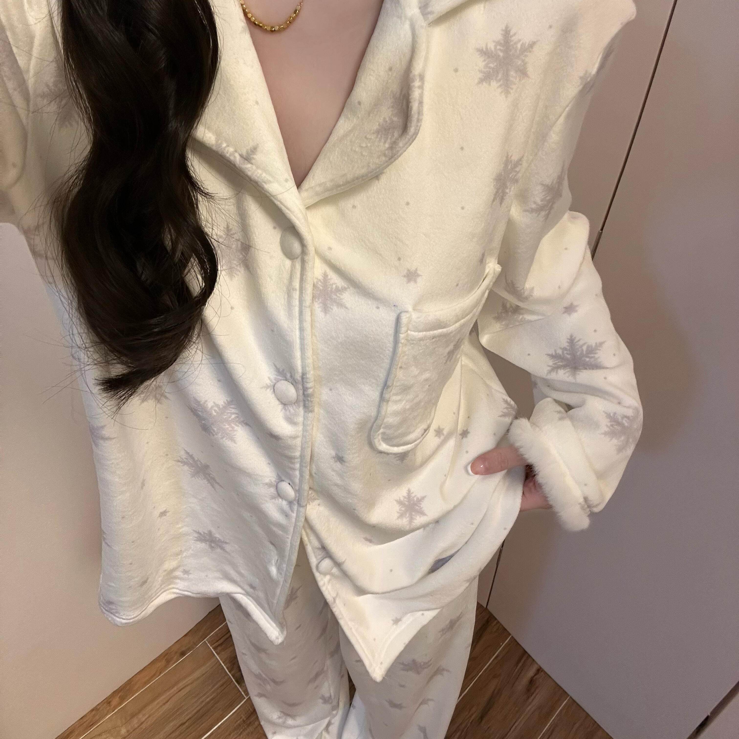 【全网爆款】雪花睡衣套装礼盒装