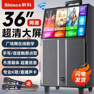 新科C130广场舞音响带显屏幕户外演出移动无线蓝牙便携式拉杆音箱