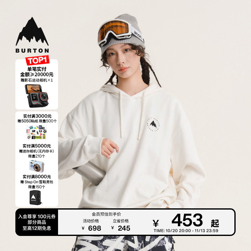 BURTON伯顿春季新品男女LSE GRAPHIC A 连帽卫衣宽松套头衫927791