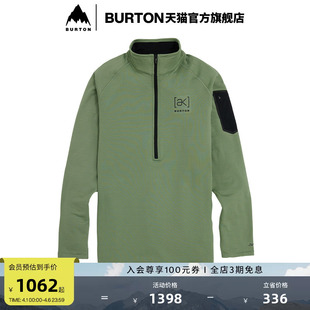 BURTON伯顿官方男士 HELIUM GRID套头衫 半拉链抓绒卫衣220131