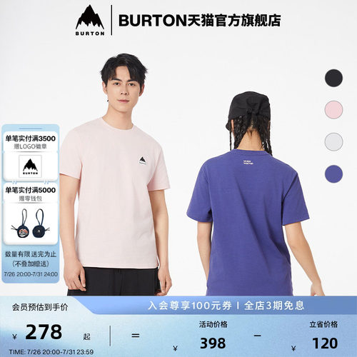 BURTON伯顿春夏男女短袖T恤