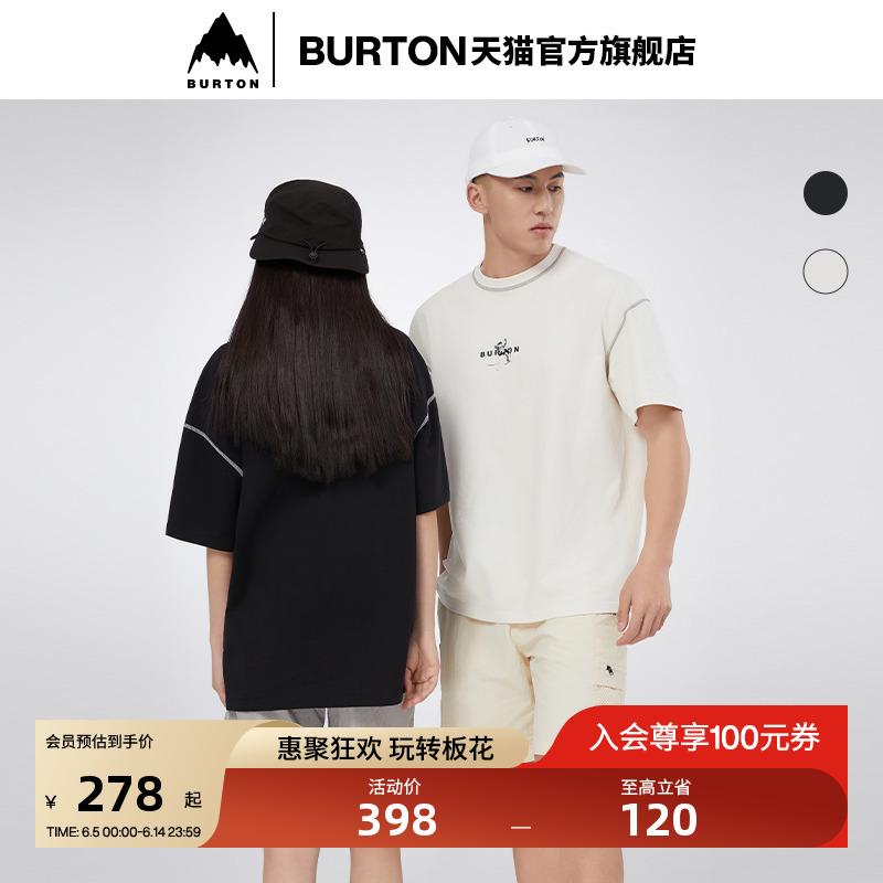 BURTON伯顿官方春夏系列男女PROCESS板花短袖T恤运动圆领854986