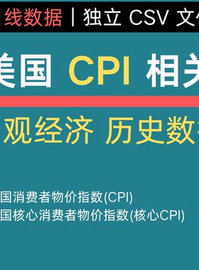 美国 CPI 核心 CPI 等宏观经济数据 量化 回测 高频