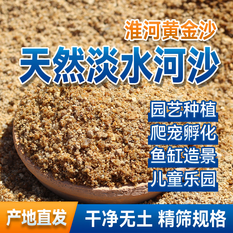 天然河沙砂沙子沙土土壤种植实验填充鱼缸粗沙细沙黄沙种菜营养土