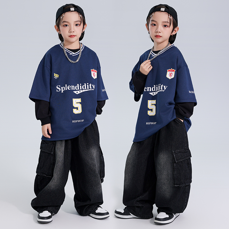 哈尼酷男童炸街嘻哈风街舞演出服