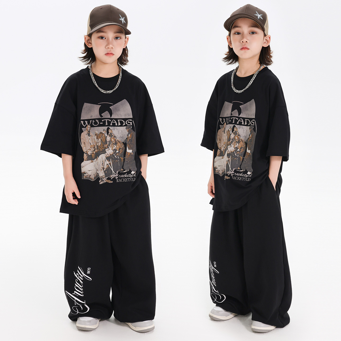 哈尼酷男女童嘻哈街舞美式演出服