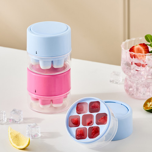 按压式冰格制冰器家用冰格模具厨房工具食品级硅胶圆形大号冰球