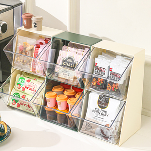 茶包收纳盒茶叶胶囊咖啡办公室透明亚克力桌面茶水间吧台置收纳架