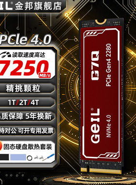 GEIL金邦G7Q PCie4固态硬盘1TB 2t 4t台式电脑SSD笔记本ps5固态m2
