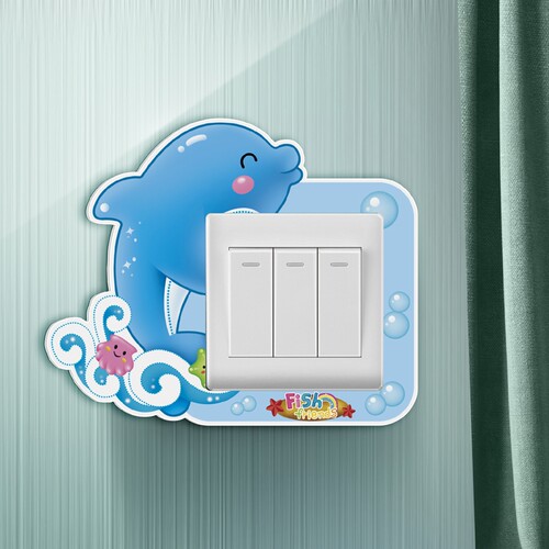 创意亚克力3D定制插座美化边框套