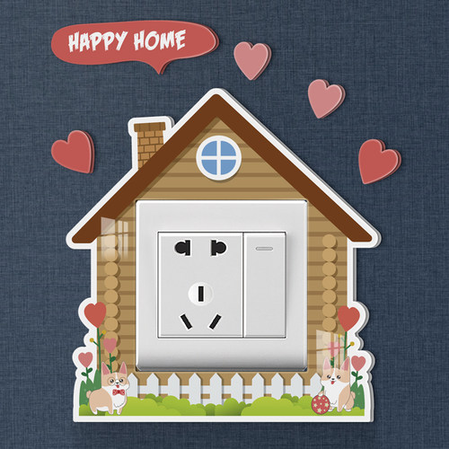 边框套创意双开三联插座保护套