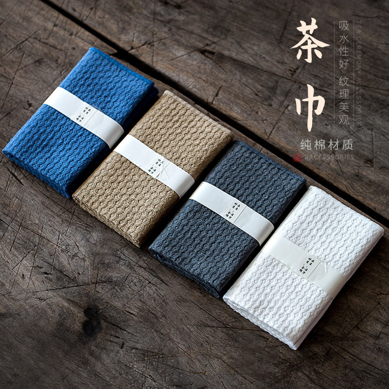 皆茶事吸水茶巾功夫茶具配件图片