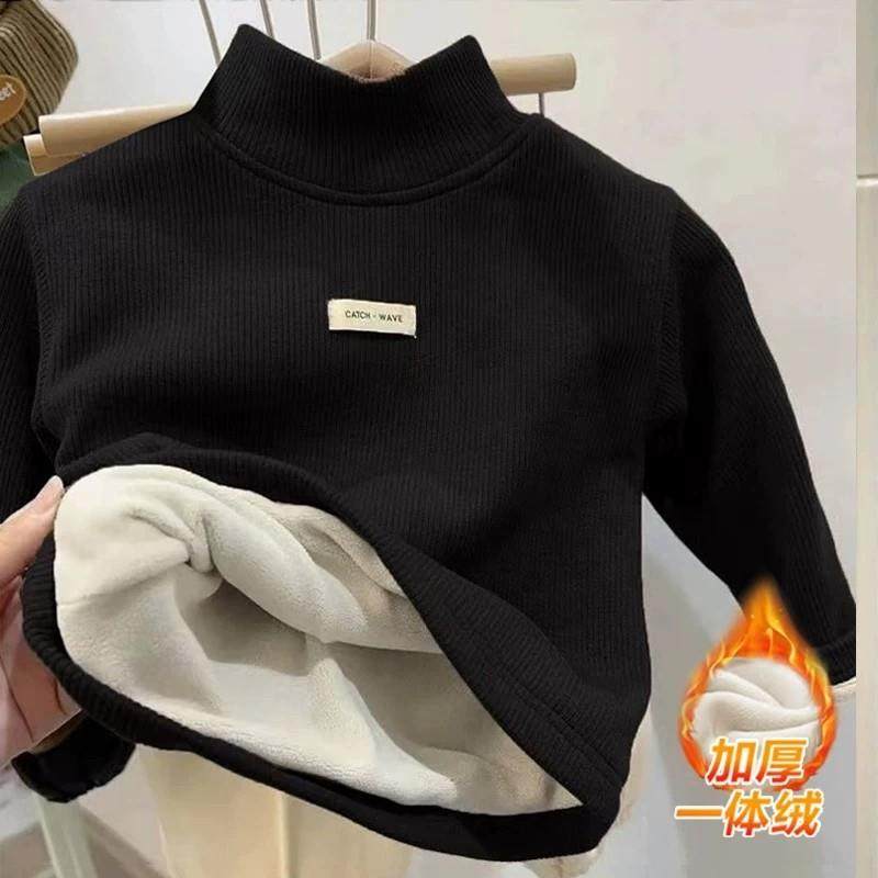 2025秋冬季儿童加绒加厚男童女童德绒打底衫T恤半高领一体绒上衣,童装/婴儿装/亲子装,保暖上装,淘宝优惠券,粉丝福利购,淘宝优惠卷