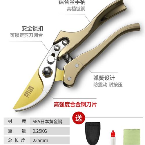 日本原装进口剪树枝专用剪刀园林修枝剪果树园艺sk5修花剪子省力