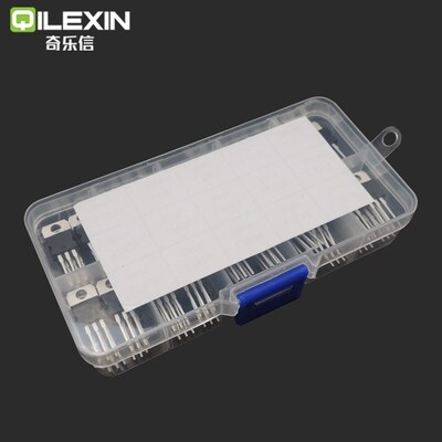 60个10种三端稳压管稳压器L7805-24/7905/LM317直插三极管盒套装