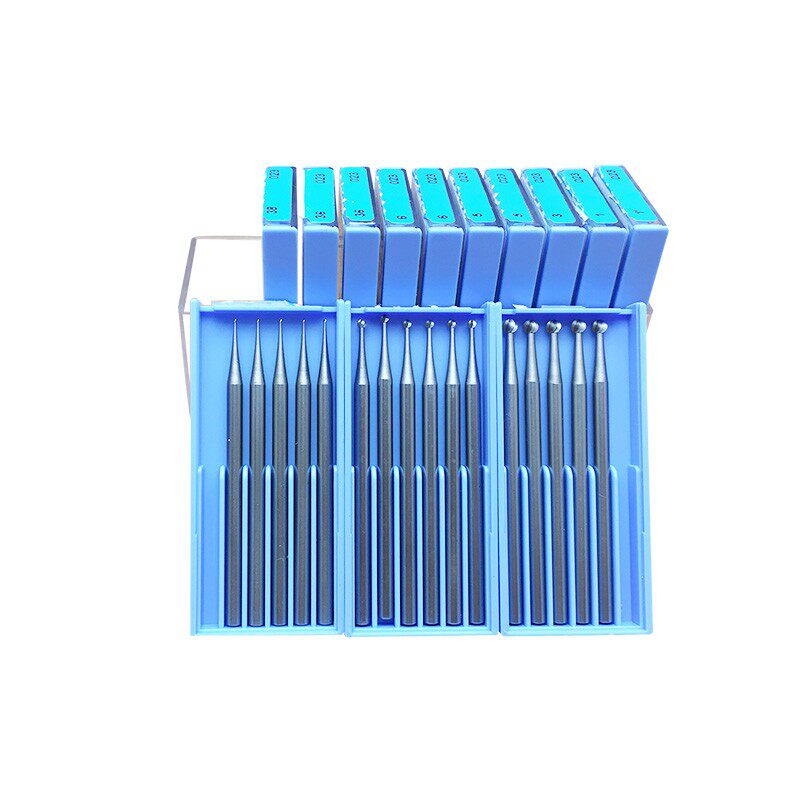 德国蓝盒铣刀旋转锉钻头球针木雕加工牙机球刀橄榄核雕刻工具波针