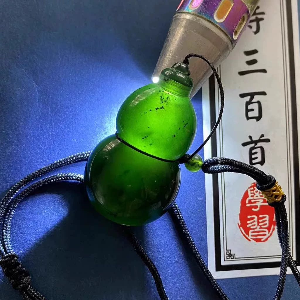 泰山玉碧玉平安葫芦,长57mm宽32mm厚22mm