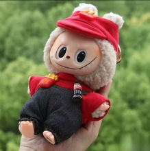 一二三代拉布布娃衣高定麦当劳联名labubu礼物套装打工人薯条可乐