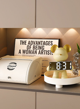 奶油风收纳盒玄关小摆件家居入户门轻奢钥匙收纳装家居收纳盒装饰