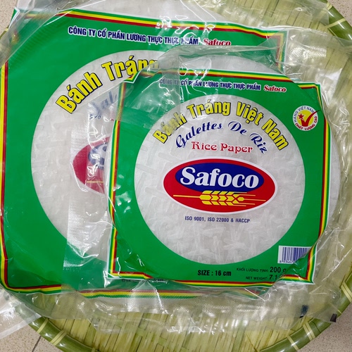 Safoco越南春卷皮16cm 薄米皮 透明米纸 生食炸春卷原料200g
