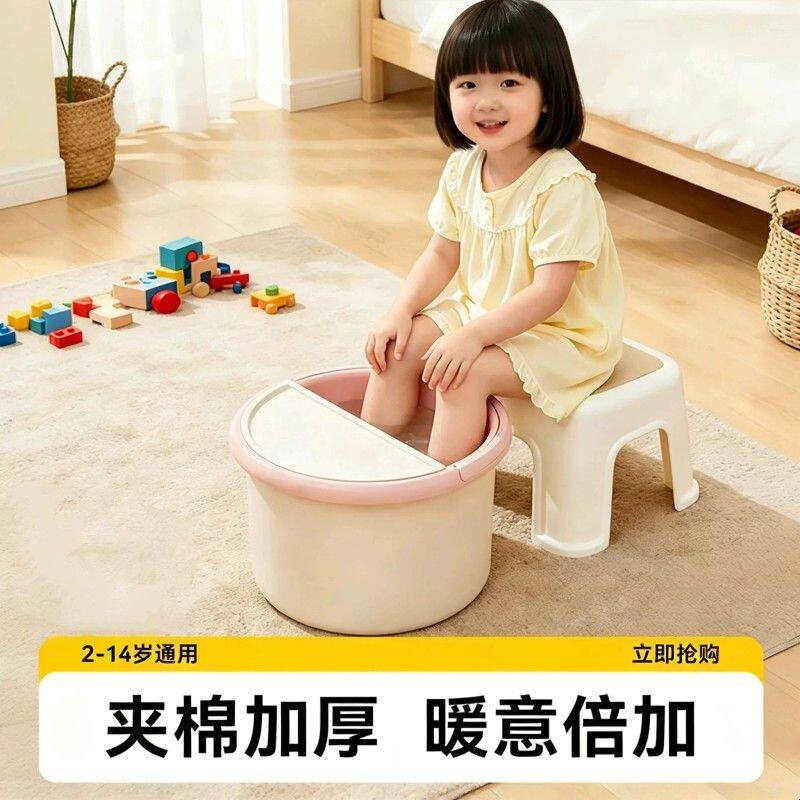 宝宝儿童泡脚桶专用小孩洗脚泡脚盆家用洗脚桶过小腿保温2026新款
