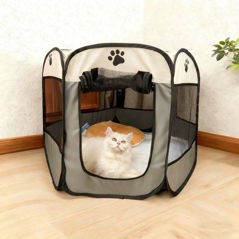 宠物围栏室内家用隔离防护栏可折叠封闭式猫窝狗窝生产房狗狗帐篷