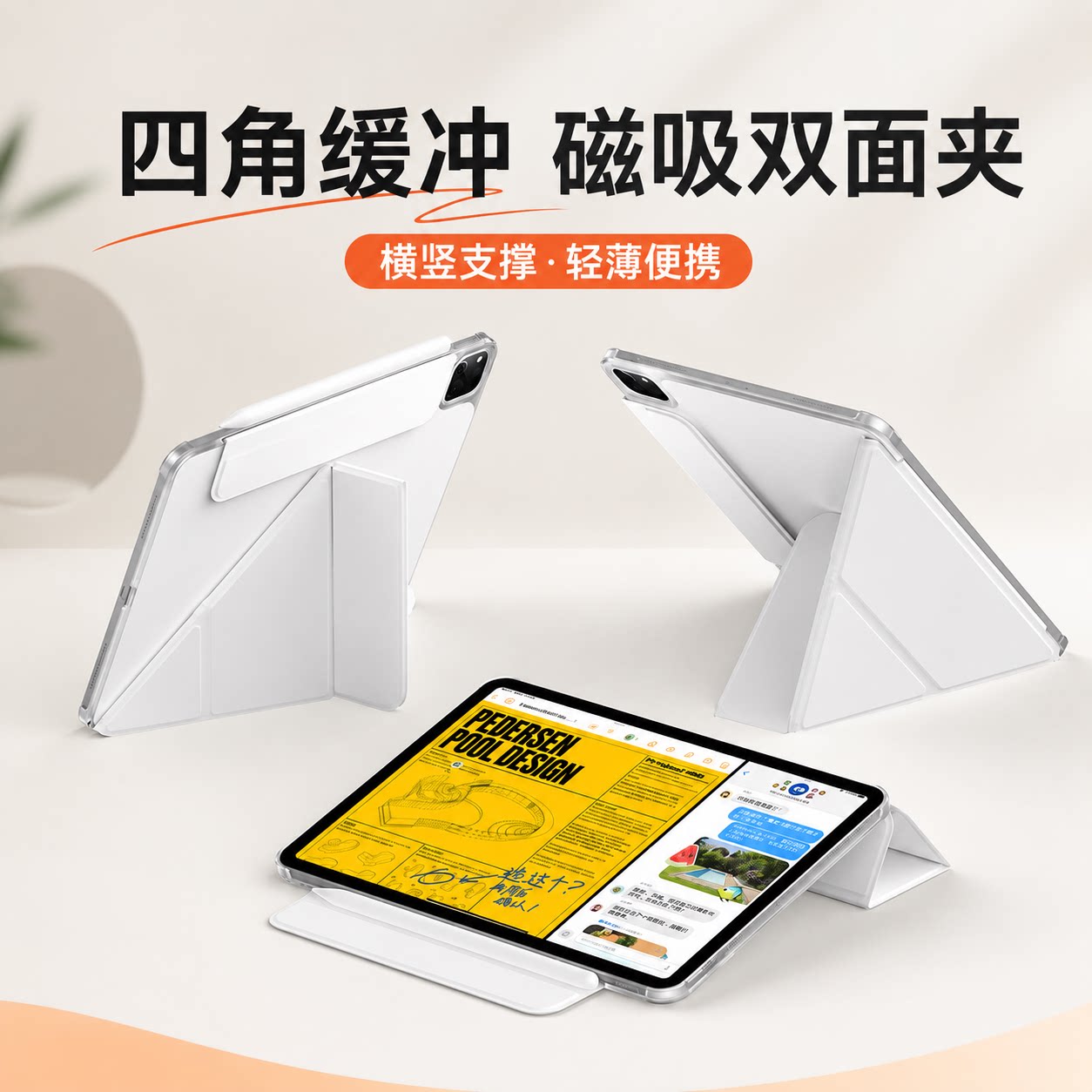 趣动说iPad磁吸防弯全包双面夹