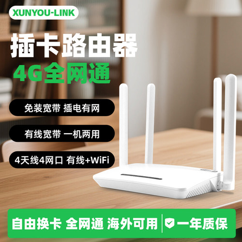 插电有网4g插卡路由器全网通